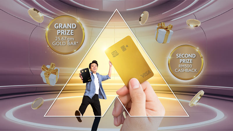 Spend & Win Gold Bar with Visa Credit Card