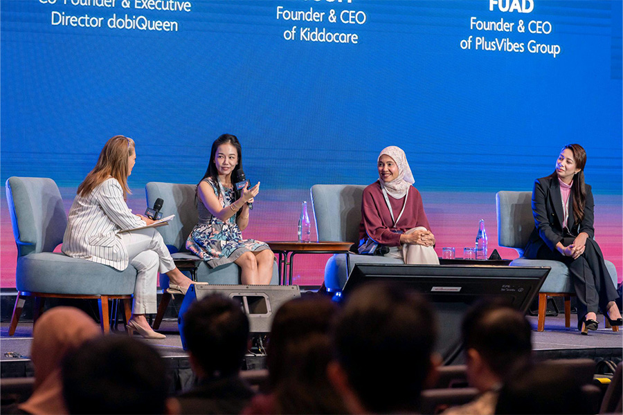 
At the Power Panel ‘The X-Factor: Women Founders Redefining Success,’ Freda Liu led an engaging conversation with Nini Tan, Nadira Yusoff, and Madiha Fuad on building purpose-driven businesses and empowering teams to thrive.