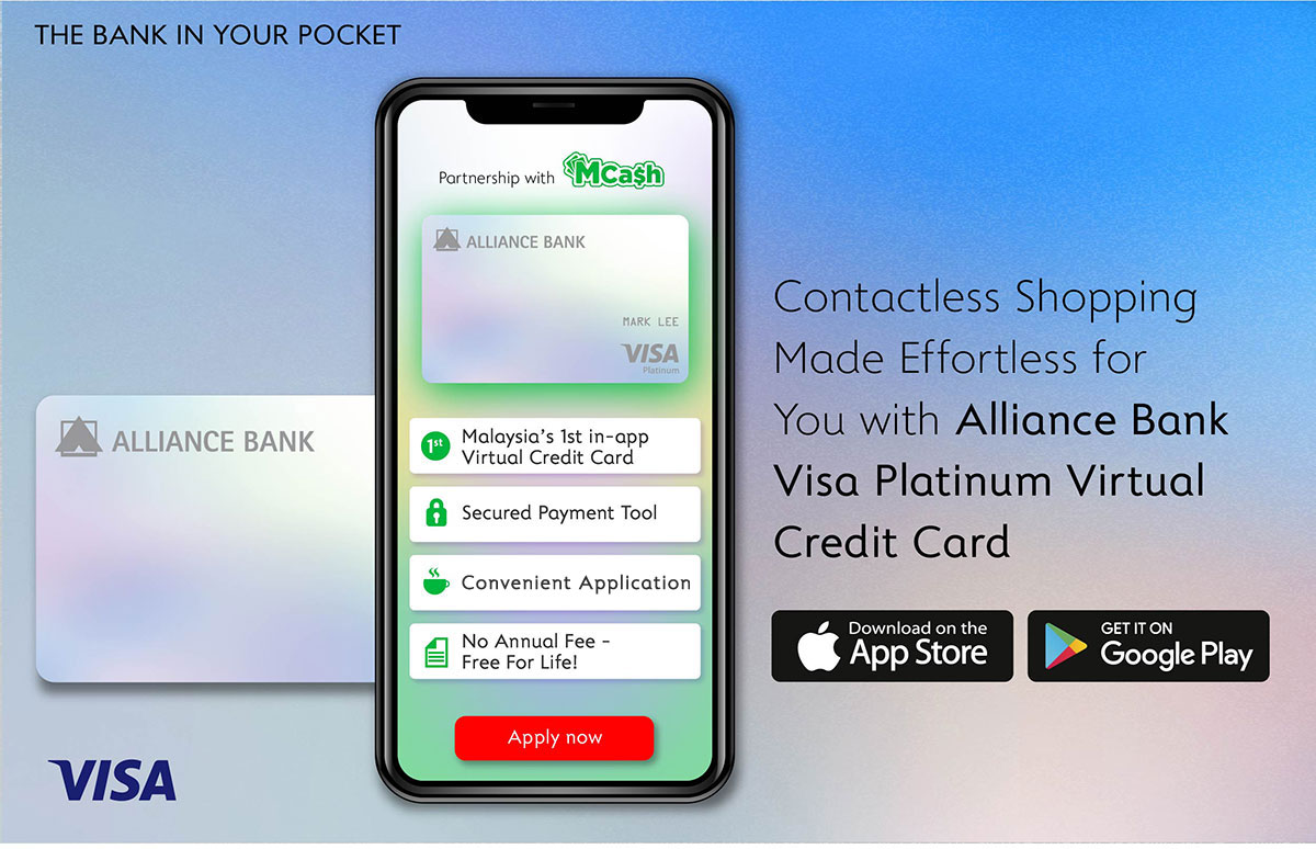 Partnership with MCash Download now the Malaysia's 1st in-app Virtual Credit Card with features such as secured payment tool, convenient application, no annual fee (free for life) Download the MCash app on the App Store or Google Play