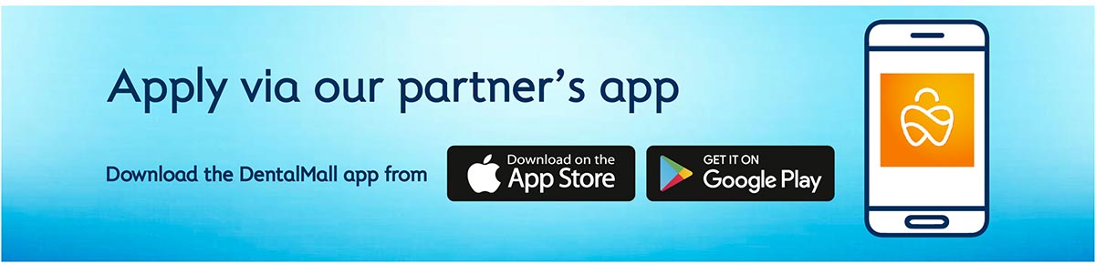 Download the DentalMall app via App Store or Google Play