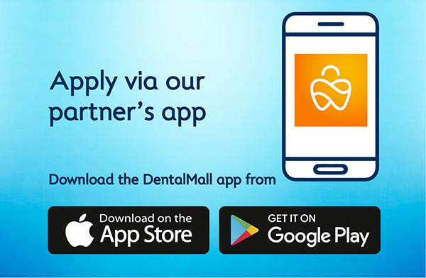 Download the DentalMall app via App Store or Google Play