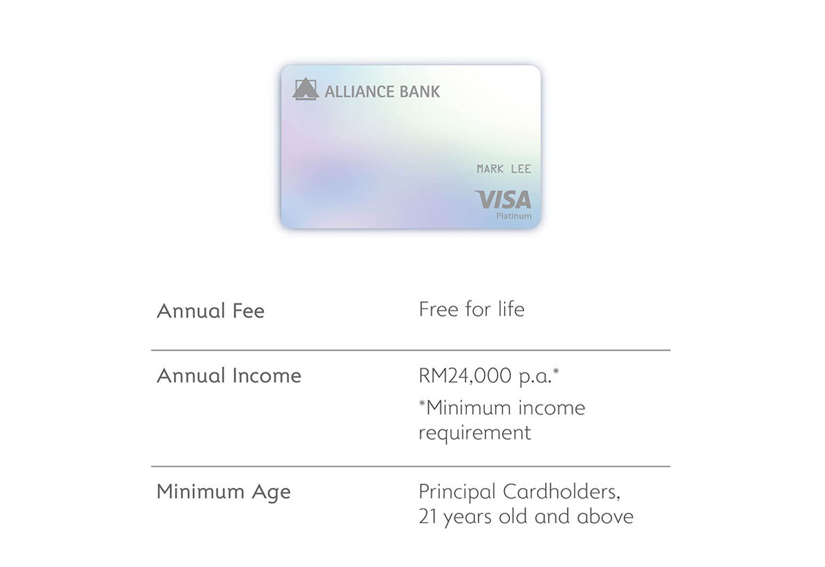 Alliance Bank Visa Platinum Credit Car, free for life annual fee