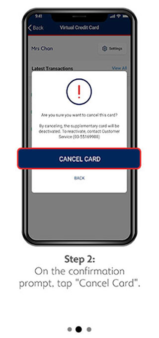 Cancel Supplementary Card