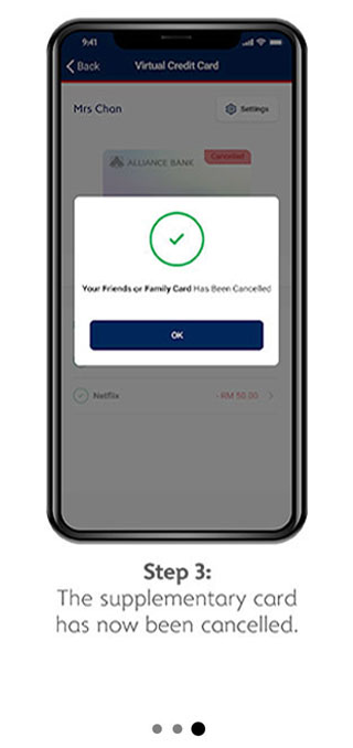 Cancel Supplementary Card