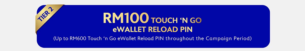 RM100 Touch n Go eWallet Reload PIN