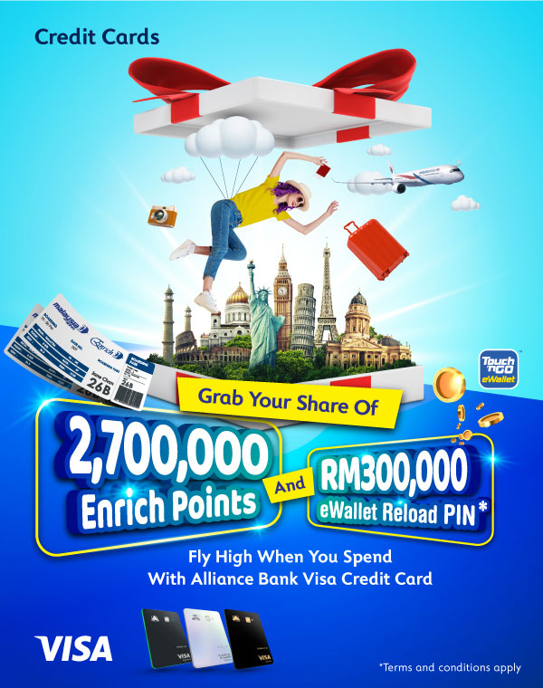Grab Your Share Of 2700000 Enrich Points And RM300000 eWallet Reload PIN