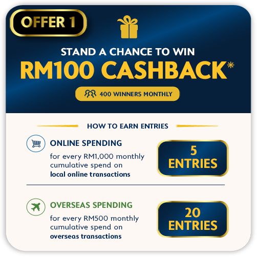 Offer 1: RM100 Cashback