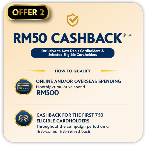 Offer 2: RM50 Cashback