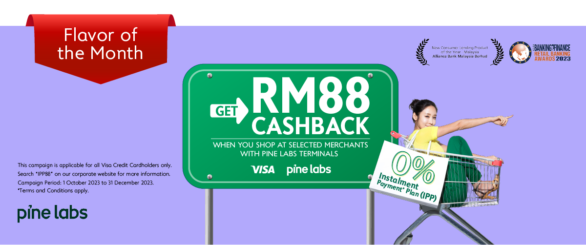 Enjoy RM88 Cashback and 0%25 Instalment Payment Plans at Merchants with Pine Lab Terminals