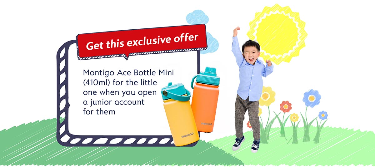 Montigo Ace Bottle Mini for the little one when you open a junior account for them