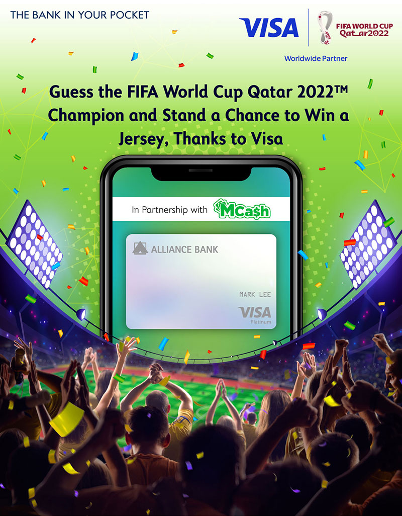 Guess the FIFA World Cup Qatar 2022 Champion and stand a chance to win a jersey. Thanks to Visa