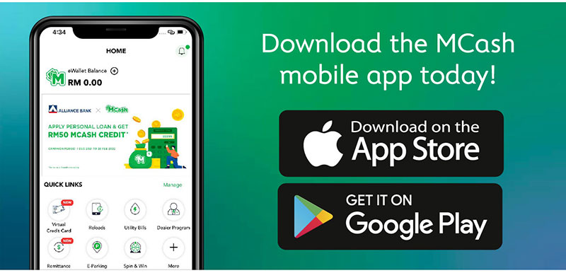 Download the MCash mobile app today