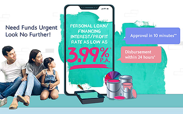 Apply Personal Loan/Financing with rates as low as 3.99%25 p.a.* - Alliance Digital Personal Loan