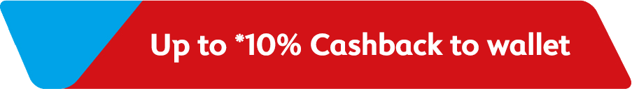 Up to 10% Cashback to wallet