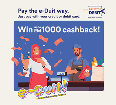 Win up to RM1,000 Cashback with your credit or debit card