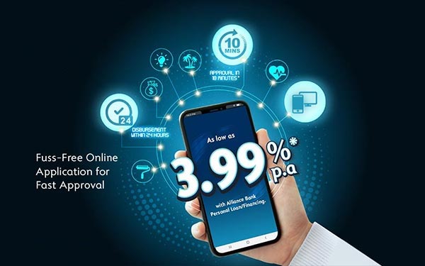 Apply Personal Loan/Financing with rates as low as 3.99% p.a.* - Alliance Digital Personal Loan