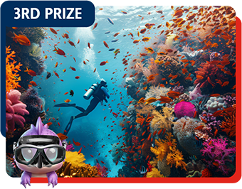 Stand a chance to win the 3rd  prize to Scuba Diving Expedition for 2 in Philippines, Indonesia or Thailand x1 winner
