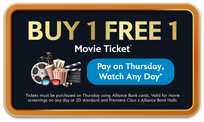 Buy 1 Free 1 Movie Ticket