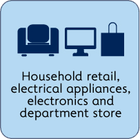 Household retail, electrical appliances, electronics and department store