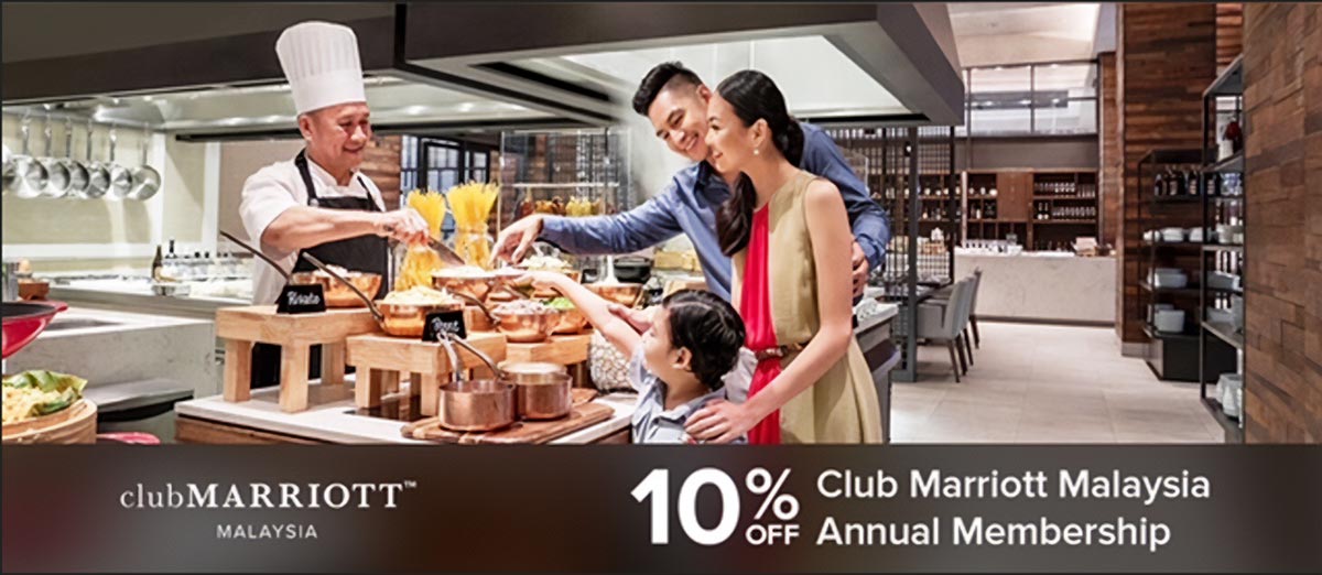10% off Club Marriott Malaysia annual membership