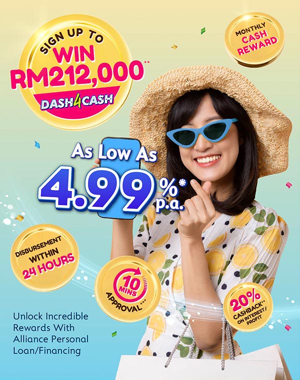 Seize the opportunity to win up to RM212,000 with Alliance Personal Loan/Financing