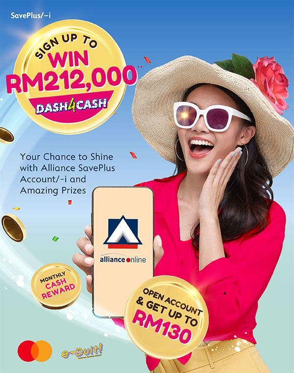 Open Alliance SavePlus Account earn 4.20% p.a. for 12-month e-FD and get welcome rewards up to RM130