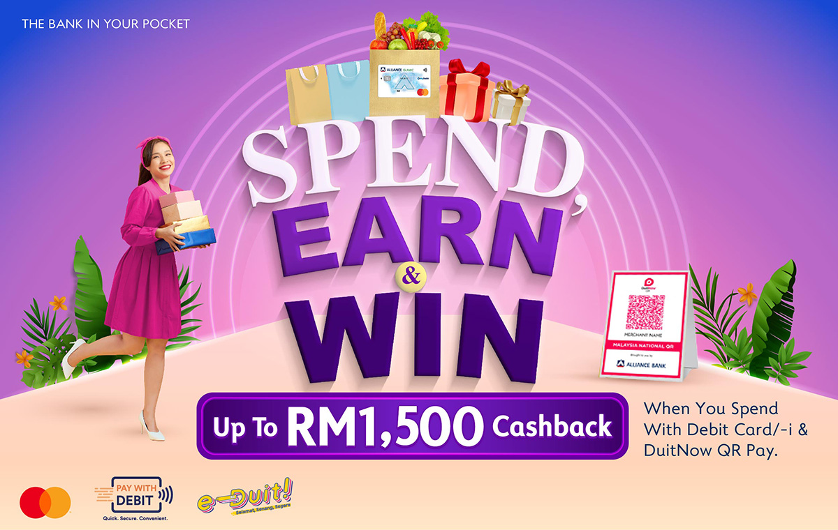 Spend, Earn & Win Up To RM1,500 Cashback