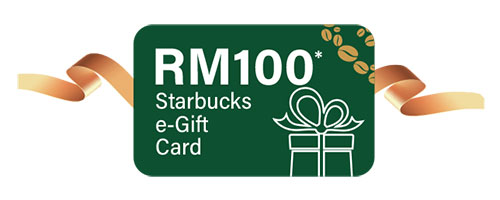 Apply for Alliance Bank Visa Credit Card and activate within 30 days upon card approvalto receive a RM100 Starbucks e-Gift Card