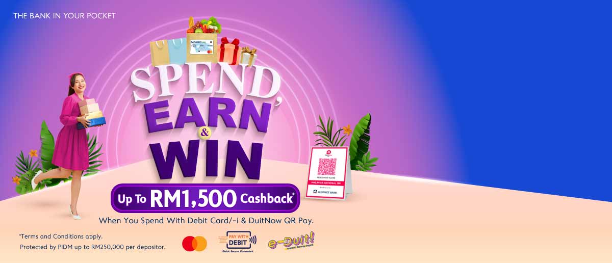 Spend, Earn & Win Up To RM1,500 Cashback