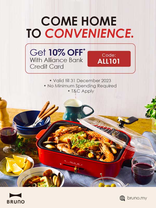 Enjoy 10% OFF kitchen appliances at BRUNO with Alliance Bank Credit Cards