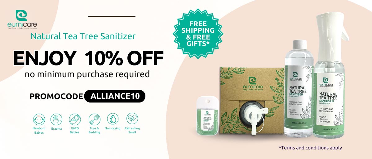 Get 10% OFF on sanitisers at EUMICARE