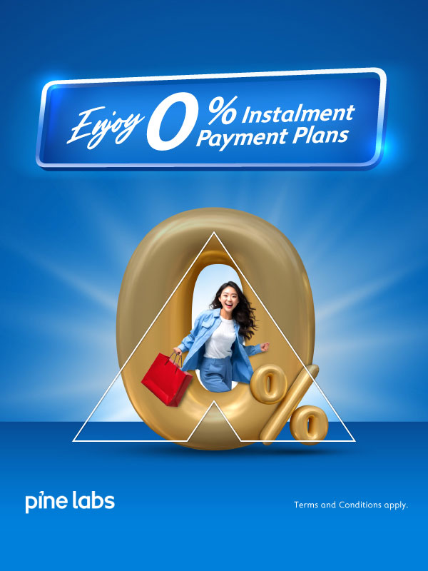 Enjoy 0% Instalment Payment plans with your Alliance Bank Credit Card at selected merchants with Pine Labs Terminals