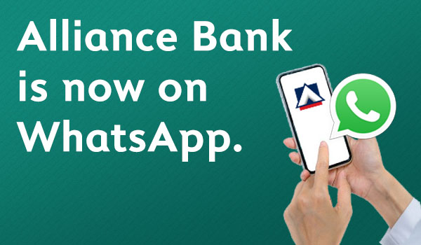 Alliance Bank is now on WhatsApp