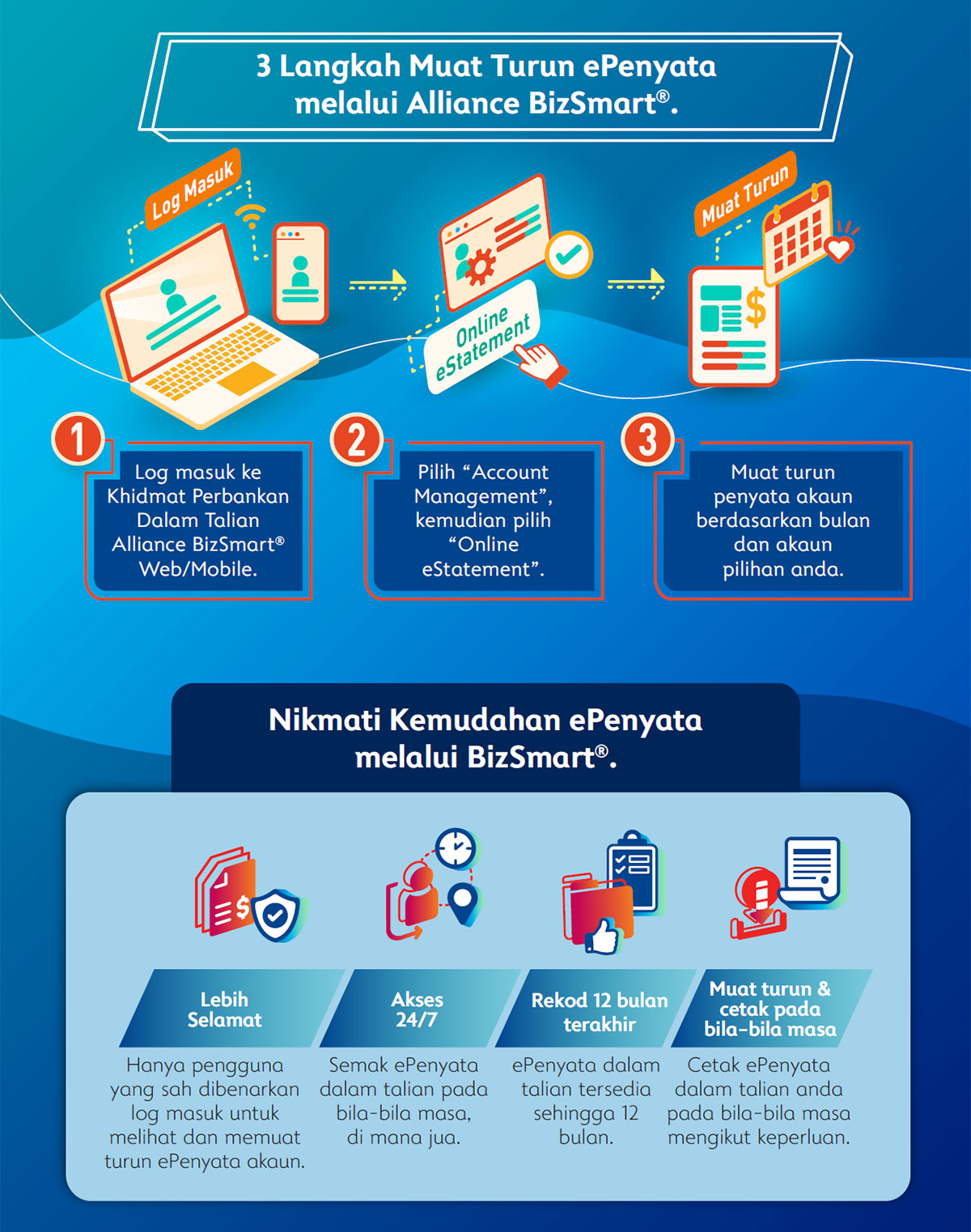 3 Steps to Download Your Online eStatement via Alliance BizSmart