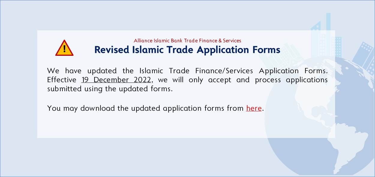 Revised Trade Forms Notice