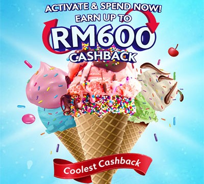 Activate & spend now to earn up to RM600 Cashback with Alliance Bank Visa Credit Card.