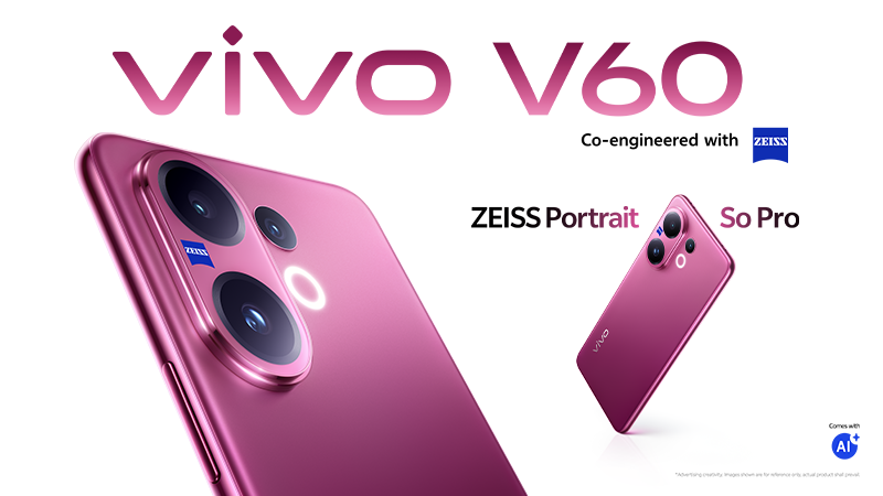 Up to RM200* rebate on the vivo V60 with 0% instalment plans
