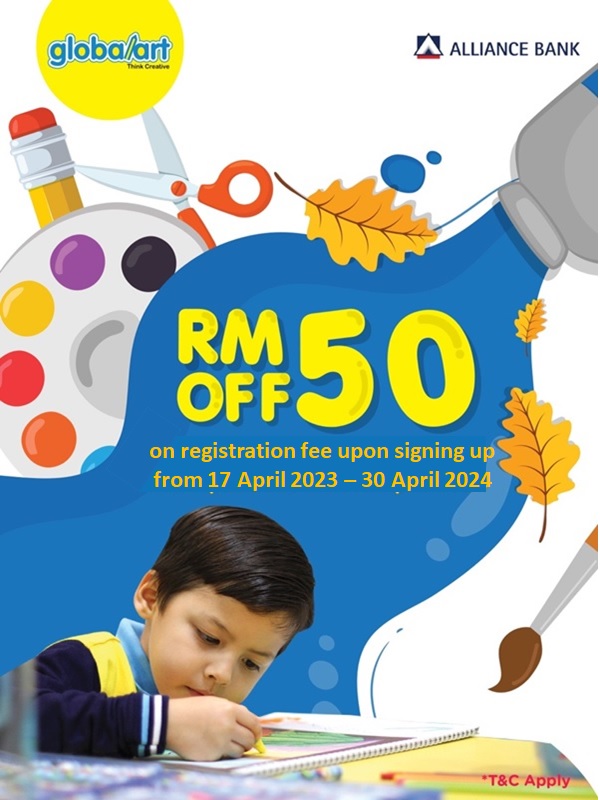 RM50 Registration Fee waived for Core and Enhancement Programs at Global Art Centre