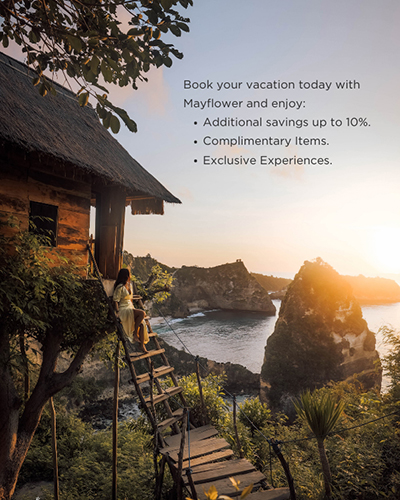 Enjoy savings up to 10% OFF travel packages from Mayflower Holidays