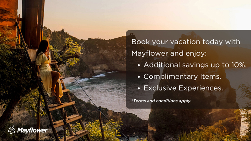 Enjoy savings up to 10% OFF travel packages from Mayflower Holidays