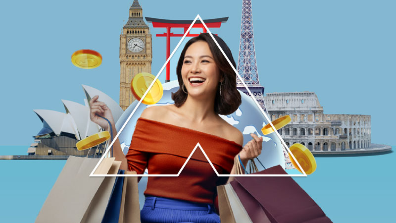 Get RM500 cashback* with minimum spend of RM5,000 equivalent in foreign currency