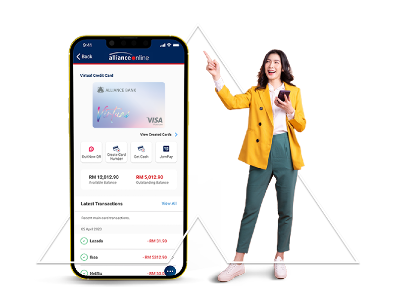 Visa Virtual Credit Card (allianceonline mobile app)