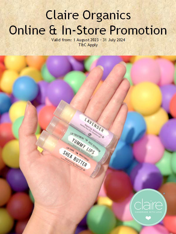 Claire Organics Online & In-Store Promotion