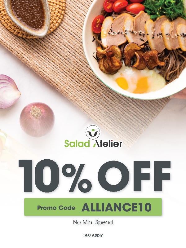 Eat healthy and enjoy 10% off at Salad Atelier
