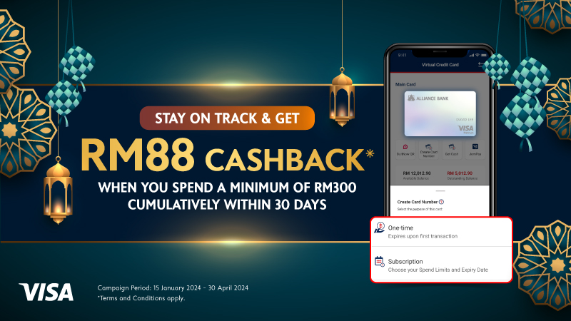 ABMB Visa VCC RM88 Cashback Campaign